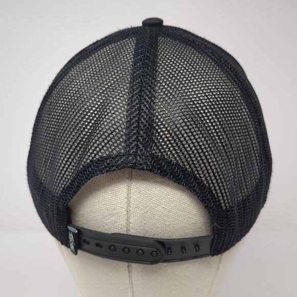 Yee Yee Snapback Trucker Hat Black One Size Adjustable Embroidered Mesh Back - Picture 6 of 10